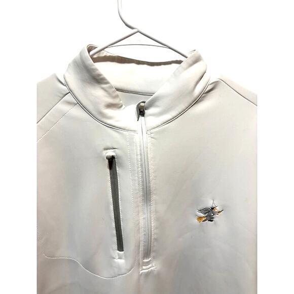Antigua men's golf white Generation Quarter zip jacket pullover WITCH logo? XL - Picture 3 of 9